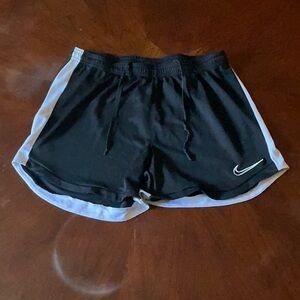 Nike Women's Black and White Athletic Shorts